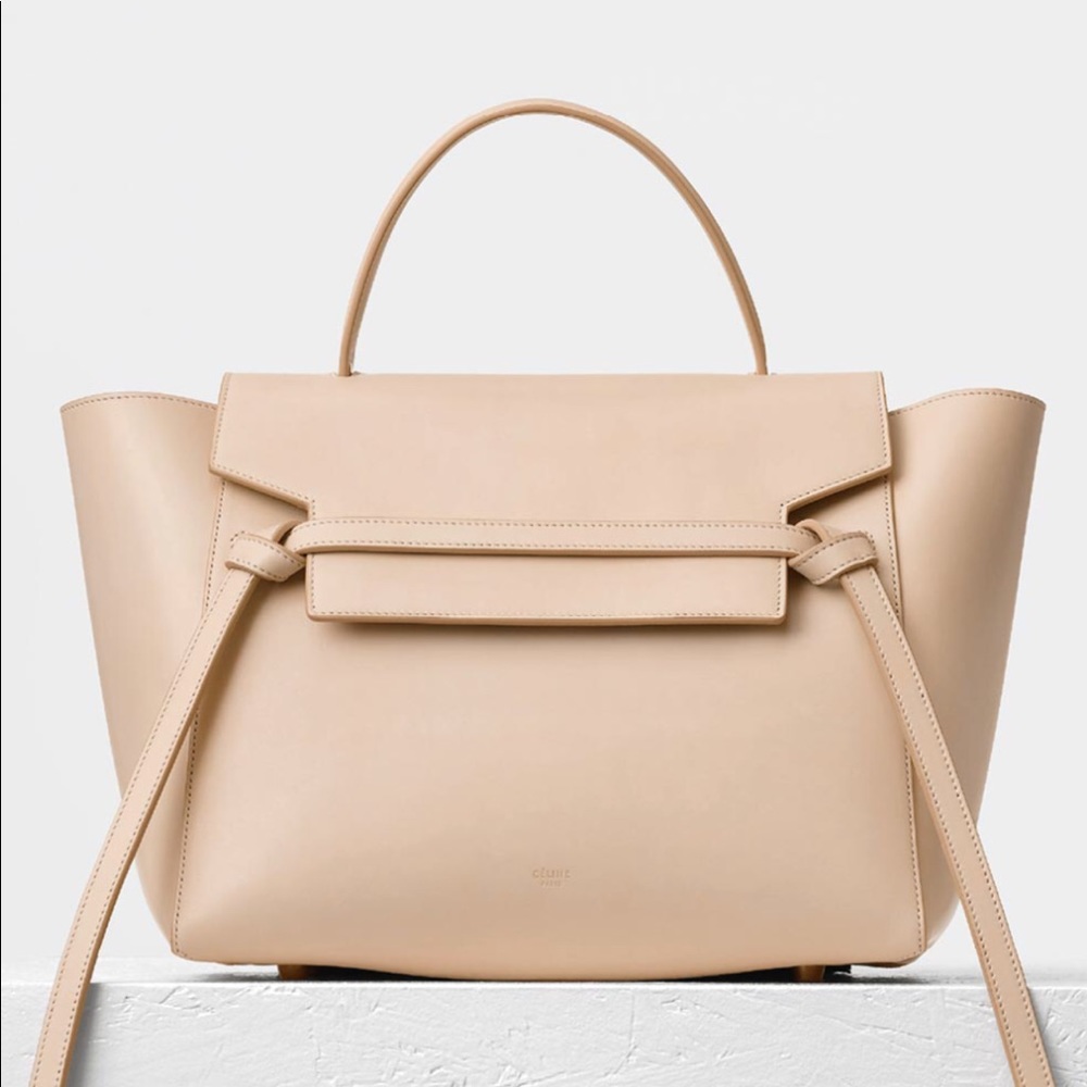 Celine mini belt tote in beige